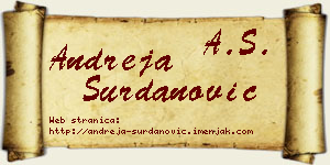 Andreja Surdanović vizit kartica